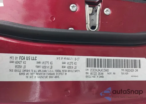 2018 Dodge Charger Gt Awd из США, поврежденный, VIN 2C3CDXJG4JH115403